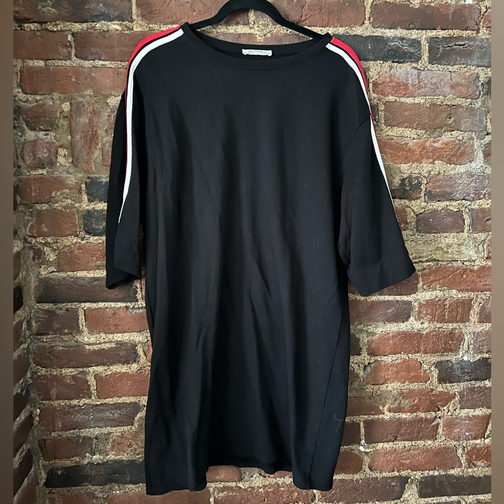 Zara French Terry Dress with Piping